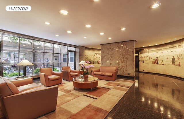 11 5th Ave Unit 9S, New York City, NY 10003 - lobby with recessed lighting