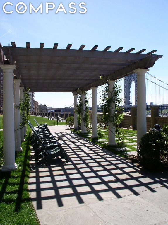 view of patio with a pergola