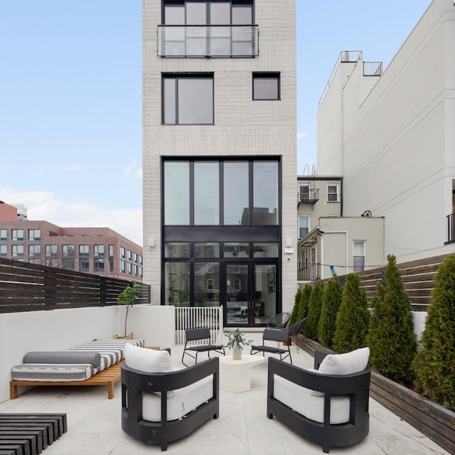 view of patio / terrace with an outdoor living space