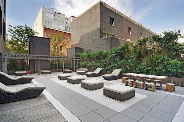 view of patio / terrace with an outdoor hangout area