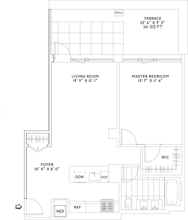 211 E 13th St Unit Ph1B, New York City, NY 10003 - view of room layout