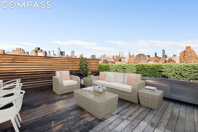 deck featuring an outdoor hangout area