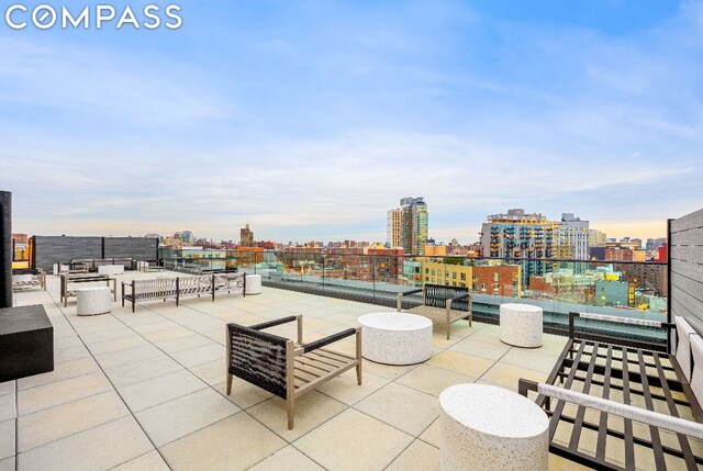 view of patio with an outdoor living space