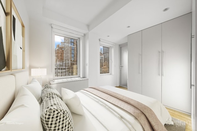 bedroom featuring a closet