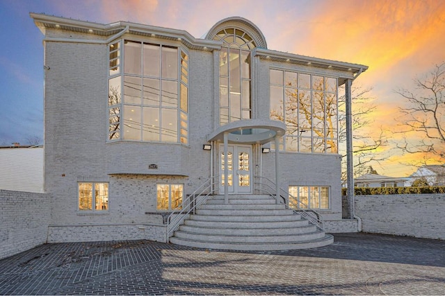 view of front of property featuring french doors