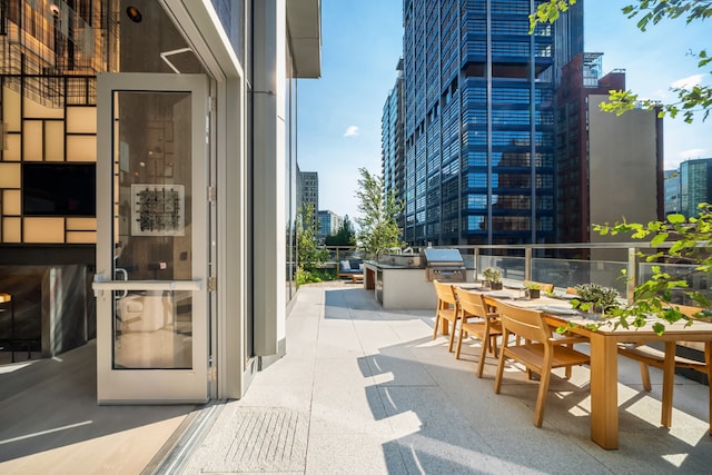 view of patio / terrace with area for grilling