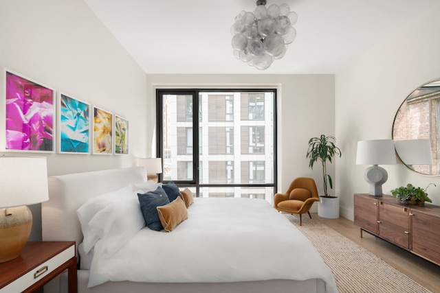 bedroom featuring hardwood / wood-style flooring