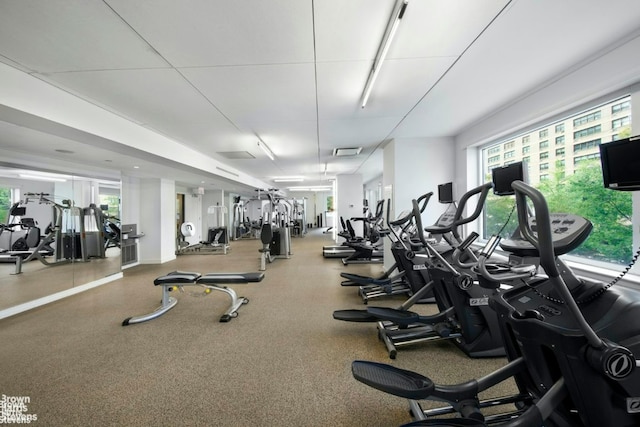 view of exercise room