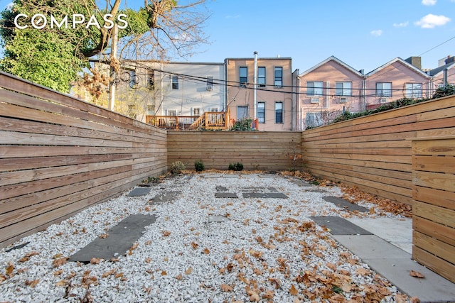 view of fenced backyard