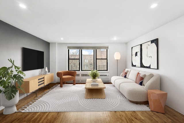 living room featuring hardwood / wood-style floors