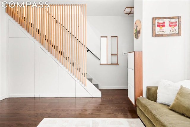 interior space featuring wood-type flooring