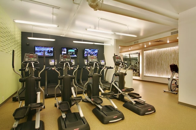 view of workout area