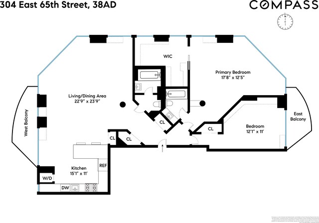 304 E 65th St Unit 38Ad, New York City, NY 10065 - floor plan / room layout