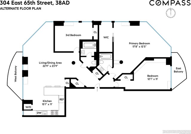 304 E 65th St Unit 38Ad, New York City, NY 10065 - property floor plan