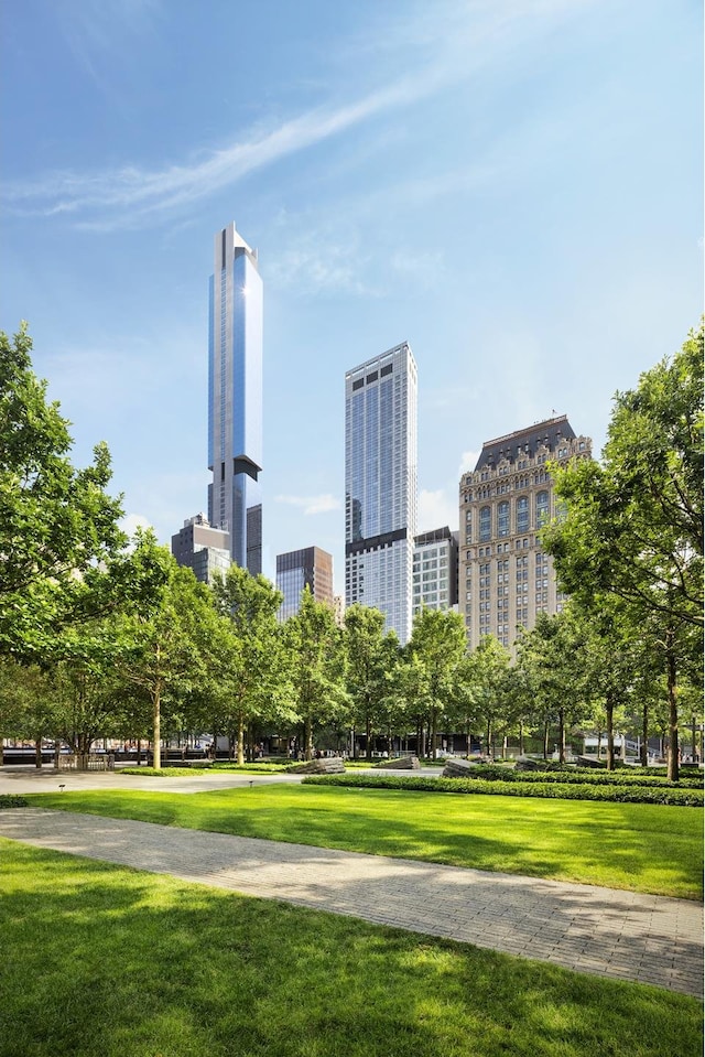 125 Greenwich St Unit 38B, New York City, NY 10006 - surrounding community featuring a view of skyline and a yard