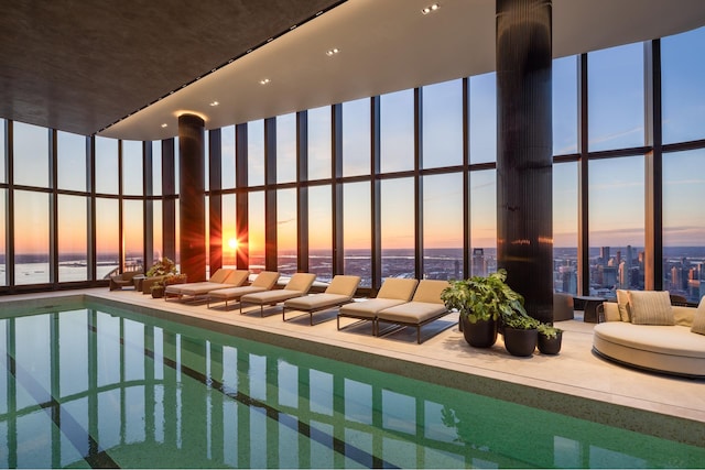 125 Greenwich St Unit 38B, New York City, NY 10006 - view of pool with a water view