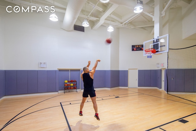 view of sport court featuring community basketball court