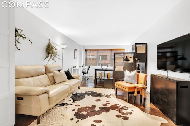 living room featuring hardwood / wood-style flooring