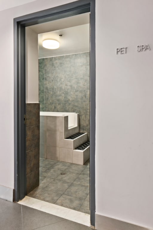 bathroom featuring tile patterned flooring