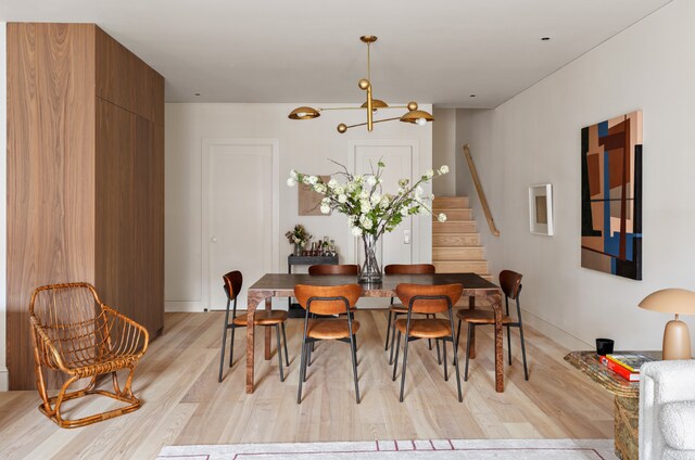 bedroom with light wood-type flooring