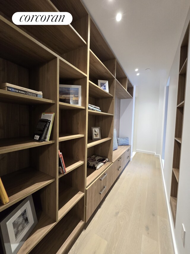 interior space with light wood finished floors