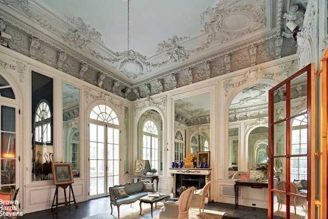 sunroom / solarium with french doors