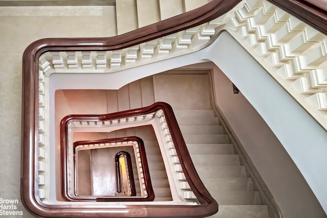 view of stairway