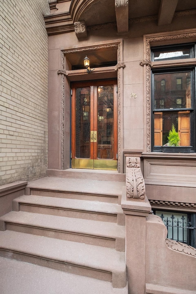 entrance to property with french doors