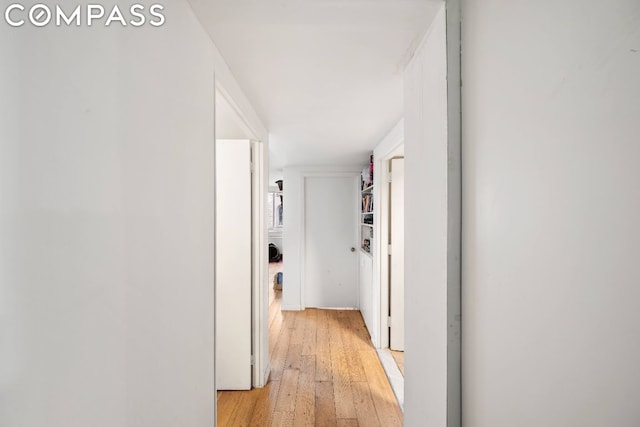 hall featuring light hardwood / wood-style floors