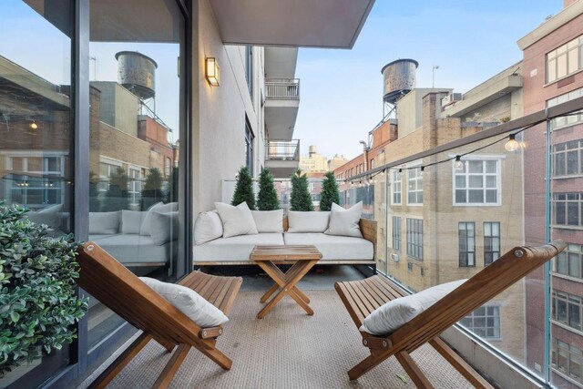 balcony with an outdoor living space