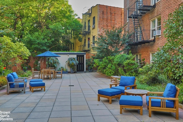 view of patio / terrace with cooling unit