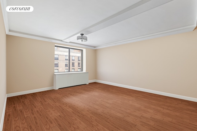 300 Rector Pl Unit 8Lm, New York City, NY 10280 - empty room with crown molding, baseboards, and wood finished floors