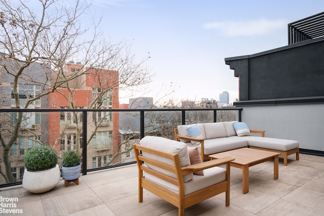 balcony featuring outdoor lounge area