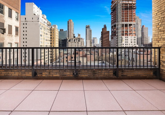balcony with a view of skyline