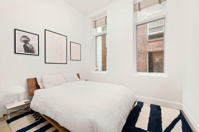 bedroom with baseboards