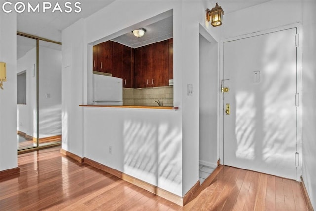 entryway featuring hardwood / wood-style floors