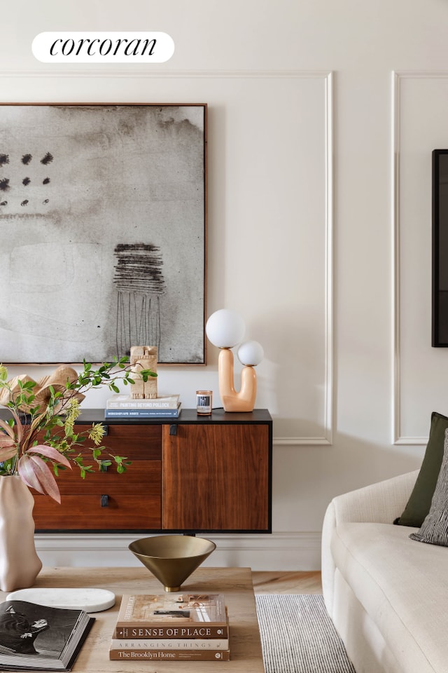 interior space featuring wood finished floors