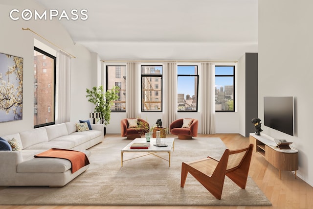 57 Warren St Unit 7, New York City, NY 10007 - living room with light wood-style flooring