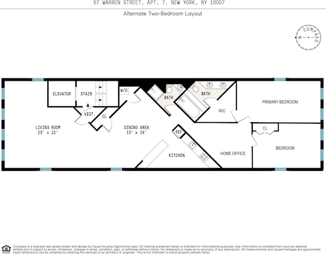 57 Warren St Unit 7, New York City, NY 10007 - home floor plan