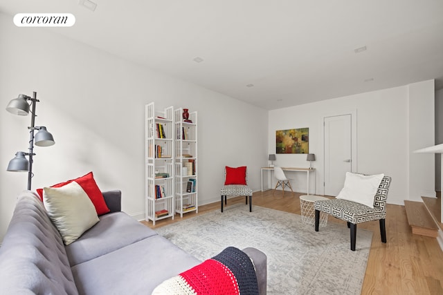 living room featuring hardwood / wood-style flooring