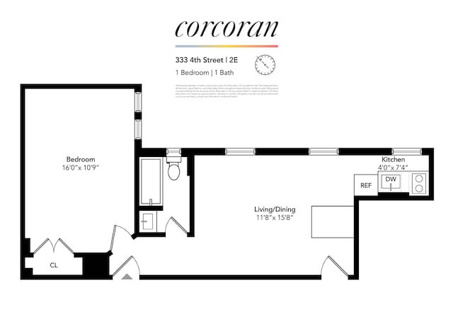 333 4th St Unit 2E, New York City, NY 11215 - room layout