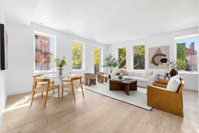 sunroom with plenty of natural light