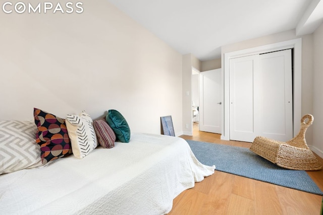 bedroom featuring wood-type flooring