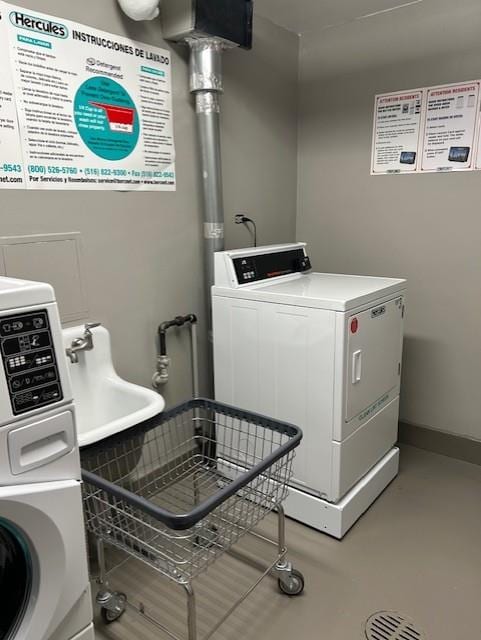 laundry area with sink