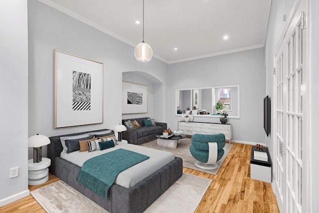 23 Waverly Pl Unit 3B, New York City, NY 10003 - bedroom featuring ornamental molding, wood finished floors, and recessed lighting