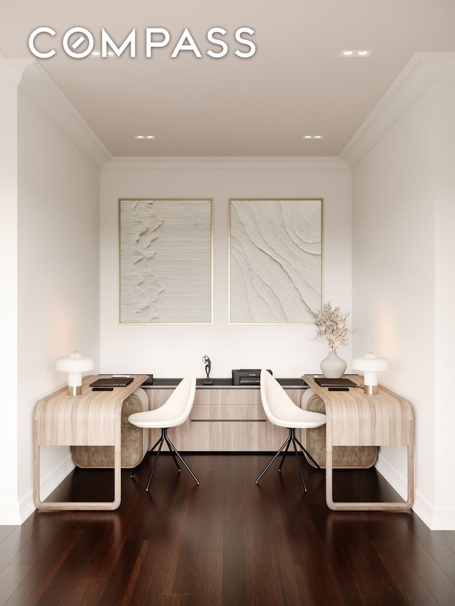 20 E End Ave Unit 4C, New York City, NY 10028 - office space with crown molding, wood finished floors, and baseboards