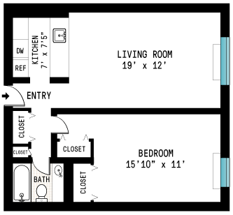 280 Rector Pl Unit 8H, New York City, NY 10280 - property floor plan