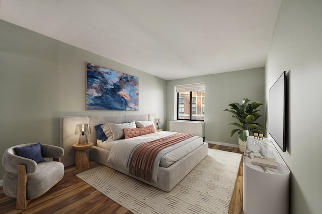 280 Rector Pl Unit 8H, New York City, NY 10280 - bedroom featuring wood finished floors and baseboards