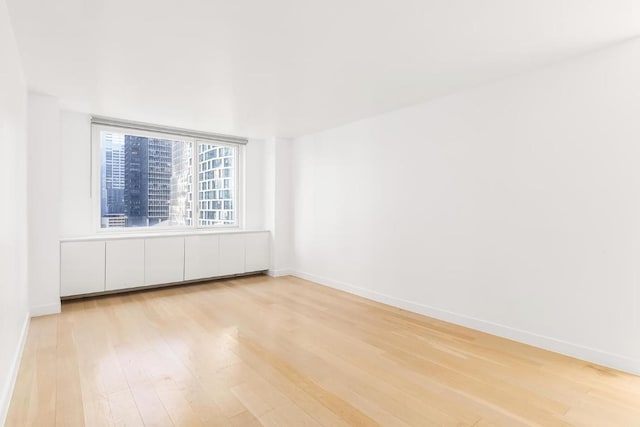 empty room featuring light hardwood / wood-style floors