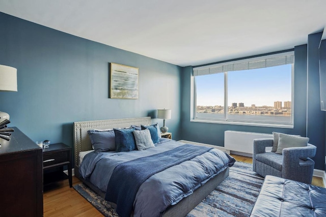 bedroom featuring hardwood / wood-style floors